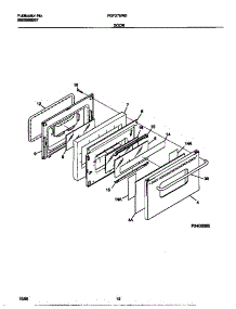 06 - Door parts for Frigidaire Range FGF379WECD from AppliancePartsPros.com