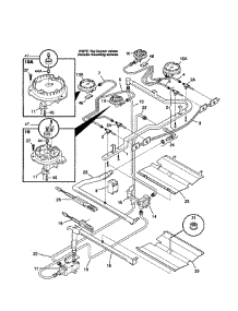 Burner parts for Frigidaire Range FGF376CERR from AppliancePartsPros.com