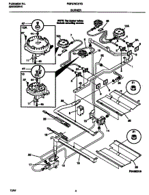 03 - Burner parts for Frigidaire Range FGF376CETG from AppliancePartsPros.com