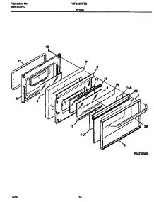 06 - Door parts for Frigidaire Range FGF376CETG from AppliancePartsPros.com