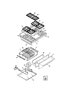 Top / Drawer parts for Frigidaire Range FGF379WESP from AppliancePartsPros.com