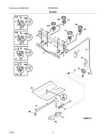 05 - Burner parts for Frigidaire Range FGFB337GCE from AppliancePartsPros.com