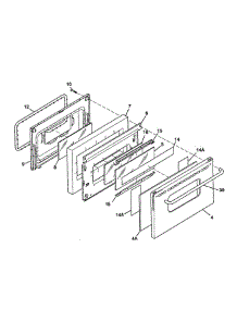 Door parts for Frigidaire Range FGF379WESP from AppliancePartsPros.com
