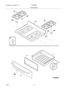 09 - Top / Drawer parts for Frigidaire Range FGFB66ECF from AppliancePartsPros.com