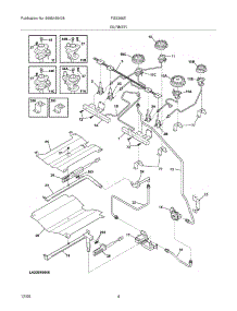 05 - Burner parts for Frigidaire Range FGS366ESB from AppliancePartsPros.com
