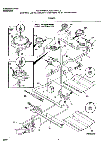05 - Burner parts for Frigidaire Range FGF379WECS from AppliancePartsPros.com