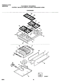 11 - Top / Drawer parts for Frigidaire Range FGF379WECS from AppliancePartsPros.com