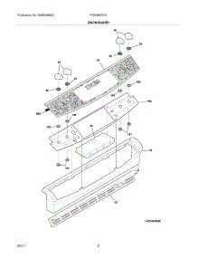 03 - Backguard parts for Frigidaire Range FGS366ECH from AppliancePartsPros.com