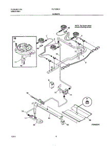 05 - Burner parts for Frigidaire Range FLF335CHSB from AppliancePartsPros.com