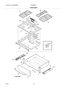 09 - Top / Drawer parts for Frigidaire Range FGS366ECH from AppliancePartsPros.com