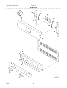 03 - Backguard parts for Frigidaire Range FLF337AWE from AppliancePartsPros.com