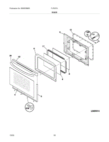 11 - Door parts for Frigidaire Range FLF337AWE from AppliancePartsPros.com
