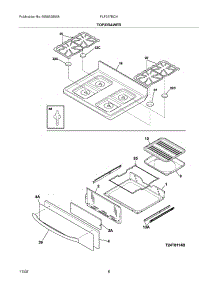 09 - Top / Drawer parts for Frigidaire Range FLF337ECH from AppliancePartsPros.com