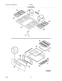 09 - Top / Drawer parts for Frigidaire Range FLF316CQB from AppliancePartsPros.com