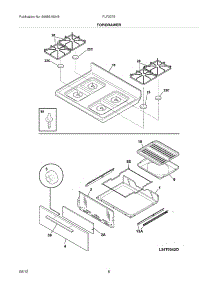 09 - Top / Drawer parts for Frigidaire Range FLF337EWK from AppliancePartsPros.com