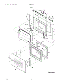 11 - Door parts for Frigidaire Range FGS366ESB from AppliancePartsPros.com