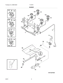 05 - Burner parts for Frigidaire Range FLF337EWM from AppliancePartsPros.com