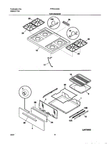 09 - Top / Drawer parts for Frigidaire Range FPF312ASA from AppliancePartsPros.com
