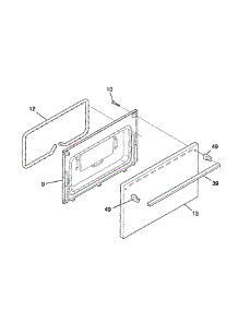 Door parts for Frigidaire Range FPF311PHDA from AppliancePartsPros.com