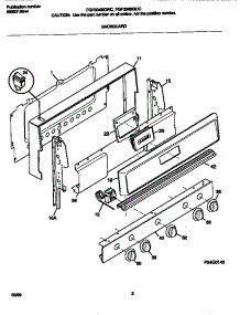 02 - Backguard parts for Frigidaire Range FGF334BGDC from AppliancePartsPros.com
