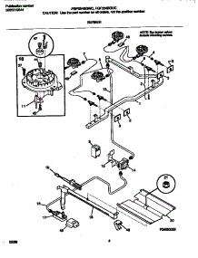 03 - Burner parts for Frigidaire Range FGF334BGWC from AppliancePartsPros.com