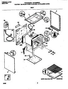 04 - Body parts for Frigidaire Range FGF334BGDC from AppliancePartsPros.com