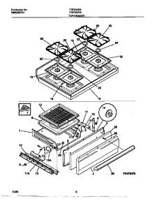 05 - Top / Drawer parts for Frigidaire Range FGF333SADF from AppliancePartsPros.com