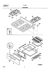 09 - Top / Drawer parts for Frigidaire Range FLF337AWD from AppliancePartsPros.com