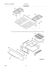09 - Top / Drawer parts for Frigidaire Range FLF337ECR from AppliancePartsPros.com