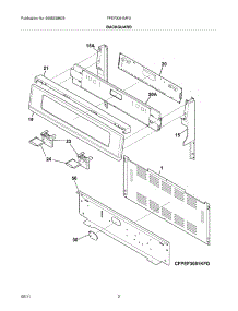 03 - Backguard parts for Frigidaire Range FPEF3081MFA from AppliancePartsPros.com