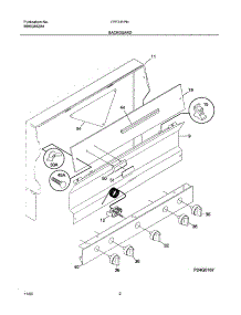 07 - Backguard parts for Frigidaire Range FPF311PHSA from AppliancePartsPros.com
