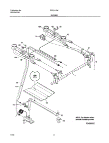 03 - Burner parts for Frigidaire Range FPF311PHSA from AppliancePartsPros.com