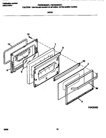 06 - Door parts for Frigidaire Range FGF334BGWC from AppliancePartsPros.com