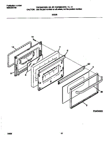 06 - Door parts for Frigidaire Range FGF335CGSD from AppliancePartsPros.com