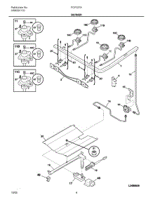 05 - Burner parts for Frigidaire Range FGF337ABF from AppliancePartsPros.com