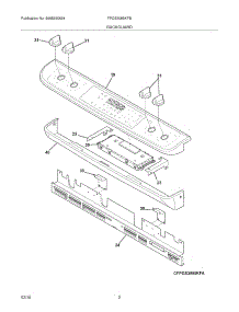 03 - Backguard parts for Frigidaire Range FPDS3085KFB from AppliancePartsPros.com