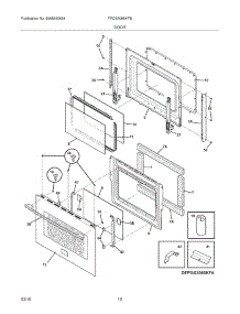 11 - Door parts for Frigidaire Range FPDS3085KFB from AppliancePartsPros.com