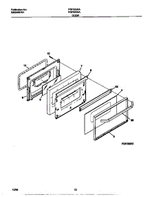 06 - Door parts for Frigidaire Range FGF333BADF from AppliancePartsPros.com