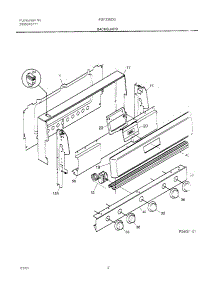 03 - Backguard parts for Frigidaire Range FGF335CGTJ from AppliancePartsPros.com