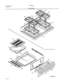 09 - Top / Drawer parts for Frigidaire Range FGF335CGTJ from AppliancePartsPros.com
