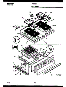 05 - Cooktop And Broiler Drawer Parts parts for Frigidaire Range FGF333SAWA from AppliancePartsPros.com