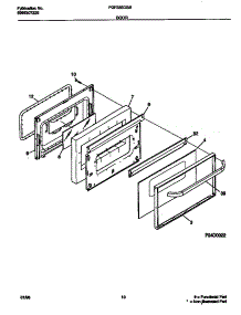 06 - Door parts for Frigidaire Range FGF335CGTA from AppliancePartsPros.com