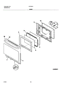 11 - Door parts for Frigidaire Range FGF337AWE from AppliancePartsPros.com