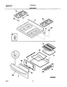 09 - Top / Drawer parts for Frigidaire Range FGF337BCA from AppliancePartsPros.com