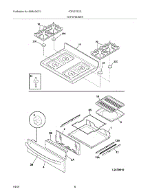 09 - Top / Drawer parts for Frigidaire Range FGF337BCG from AppliancePartsPros.com