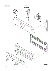 03 - Backguard parts for Frigidaire Range FGF337ASC from AppliancePartsPros.com