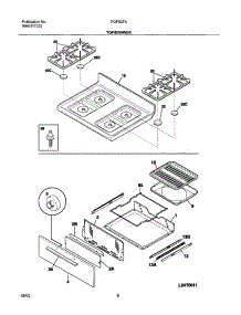 09 - Top / Drawer parts for Frigidaire Range FGF337ASC from AppliancePartsPros.com