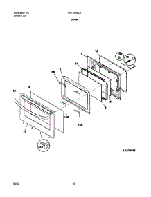 11 - Door parts for Frigidaire Range FGF337BCA from AppliancePartsPros.com
