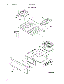 09 - Top / Drawer parts for Frigidaire Range FGF337GCC from AppliancePartsPros.com
