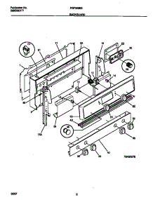02 - Backguard parts for Frigidaire Range FGF350BBDE from AppliancePartsPros.com